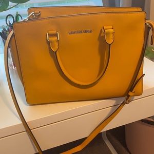 Yellow Michael kors tote